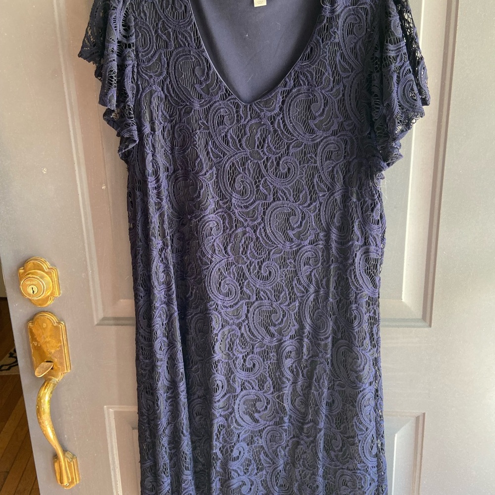 Navy blue lace dress